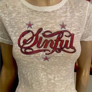 Sinful Love and Pride burnout tee. Large with tags.